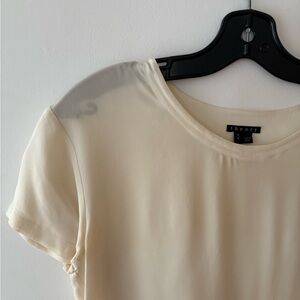 Theory Women's Silk Cream Top